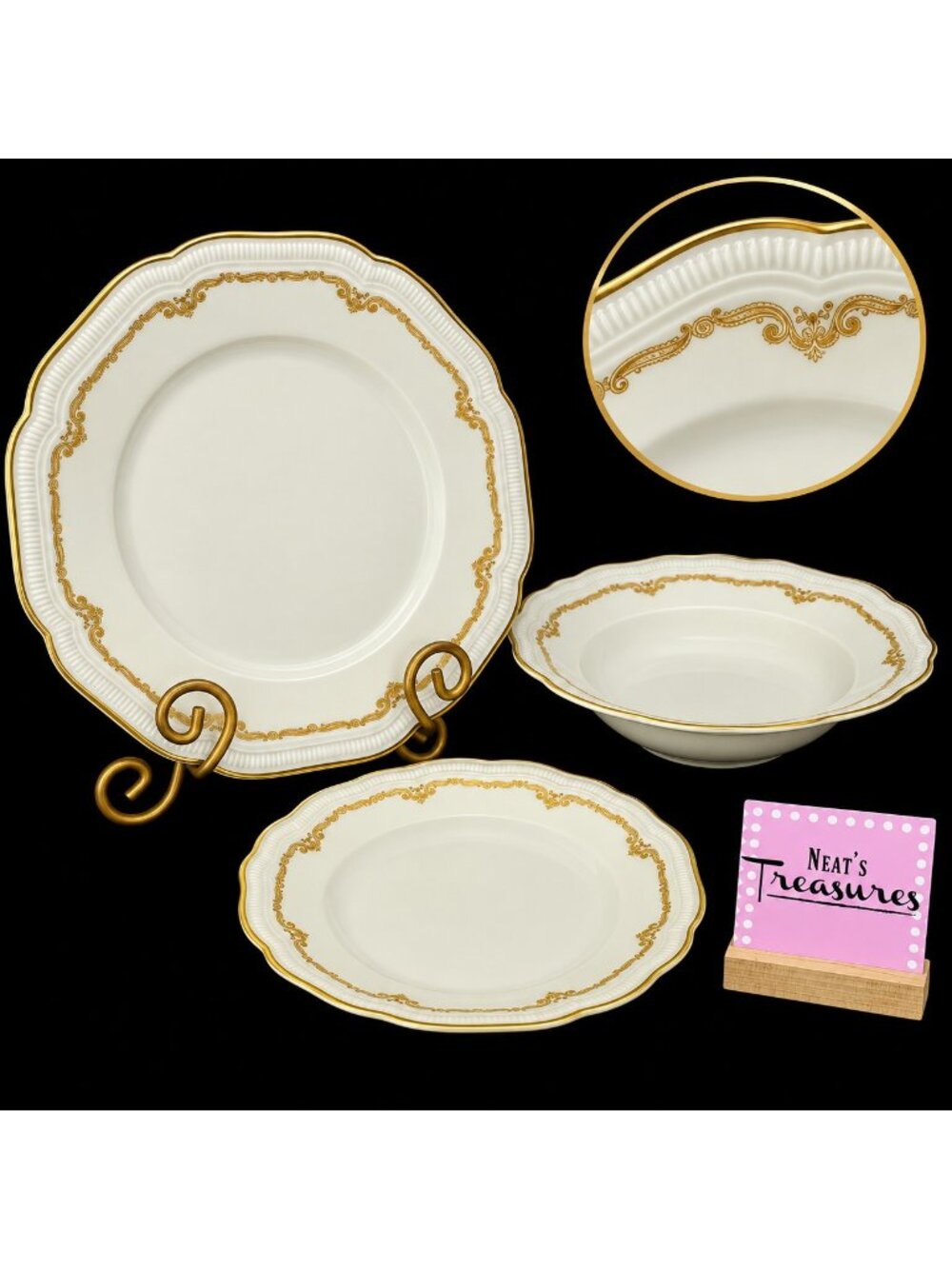 Hutschenreuther Selb WEIMAR Bavaria Germany Scallop Dinner Lunch Plates & Bowl